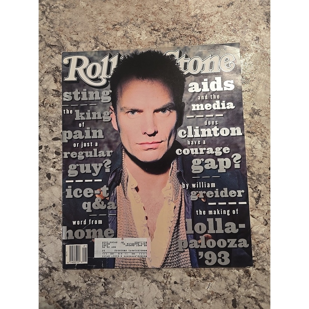 Rolling Stone Magazine Issue 657 May 27 1993 Sting Ice-T Lollapalooza '93